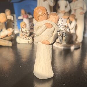 Willow Tree Embrace Sculpture - Cream and Brown